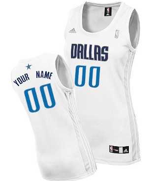 Womens Customized Dallas Mavericks White Jersey